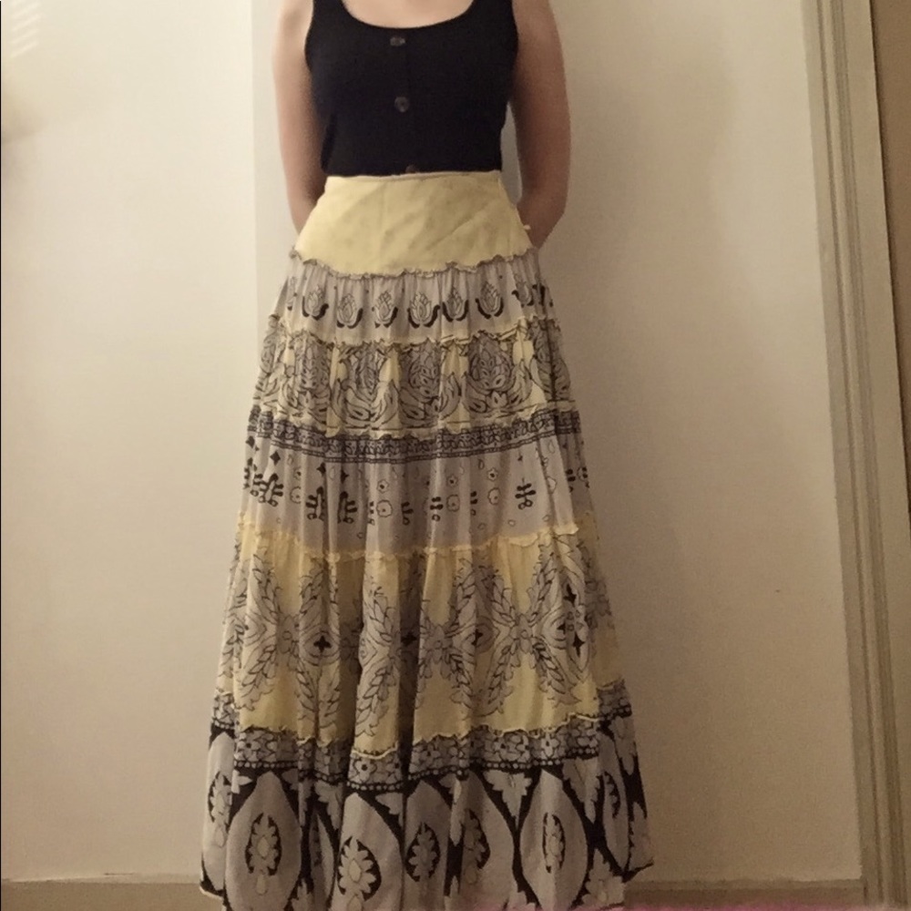 SDA & Co tiered full length skirt